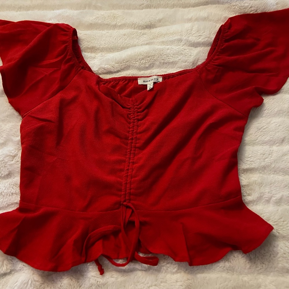 Red crop top
